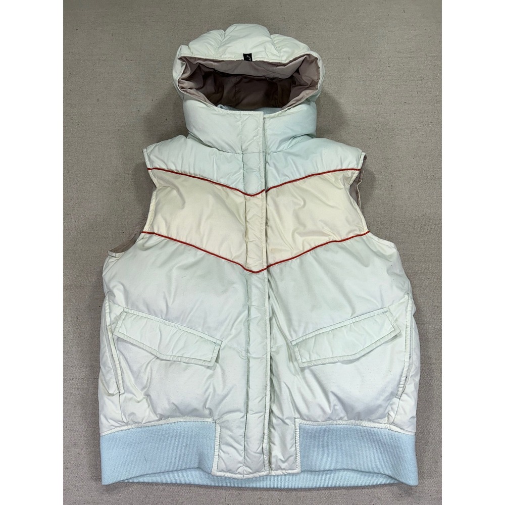 Vintage EMS Women's Medium Down Hoodie Vest Eastern Mountain Sports Outdoor Wear